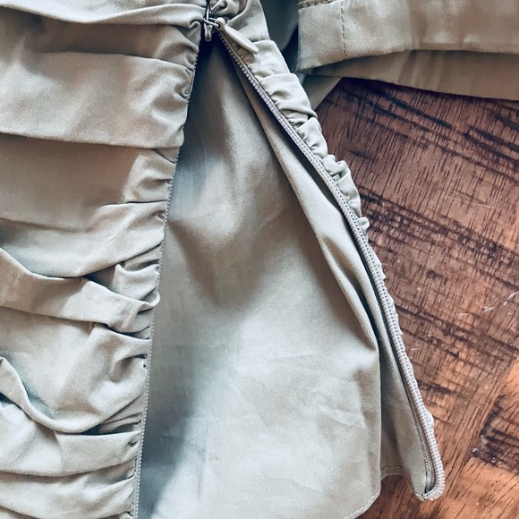 Pinko Olive Green Puff Sleeve Blouse - Picture 3 of 11